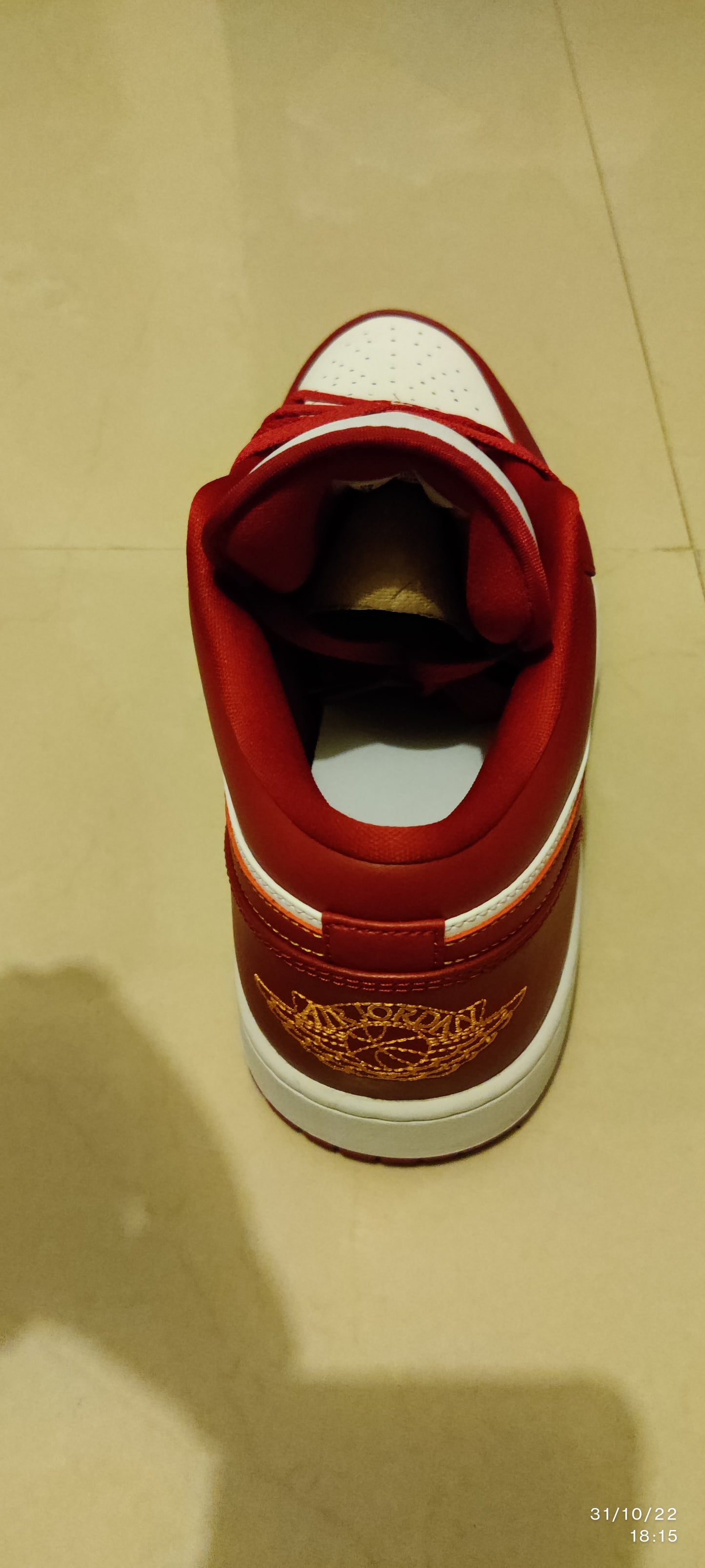 Nike Air Jordan 1 Low Shoes Cardinal Red Yellow White 553558-607