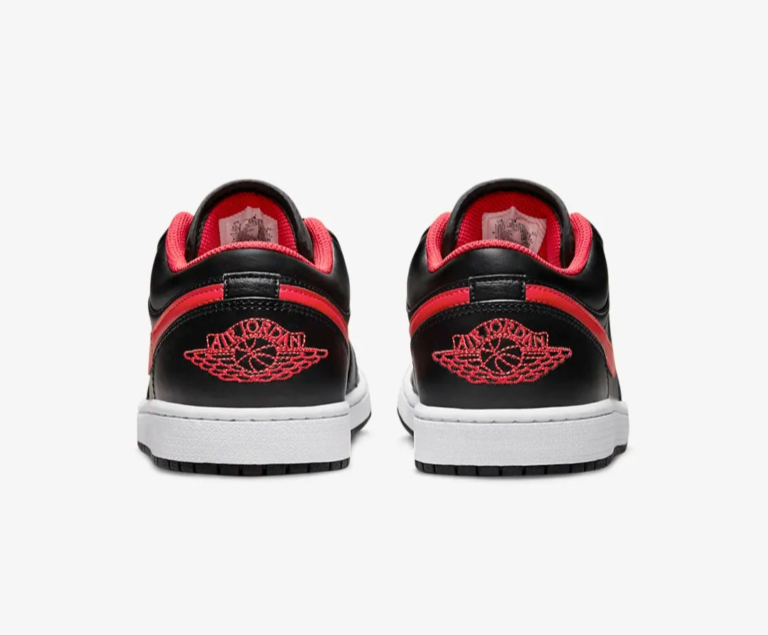 Nike Air Jordan 1 Low White Toe Size Black Fire Red 553558-063